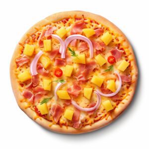 pizza with pineapple it pineapple top